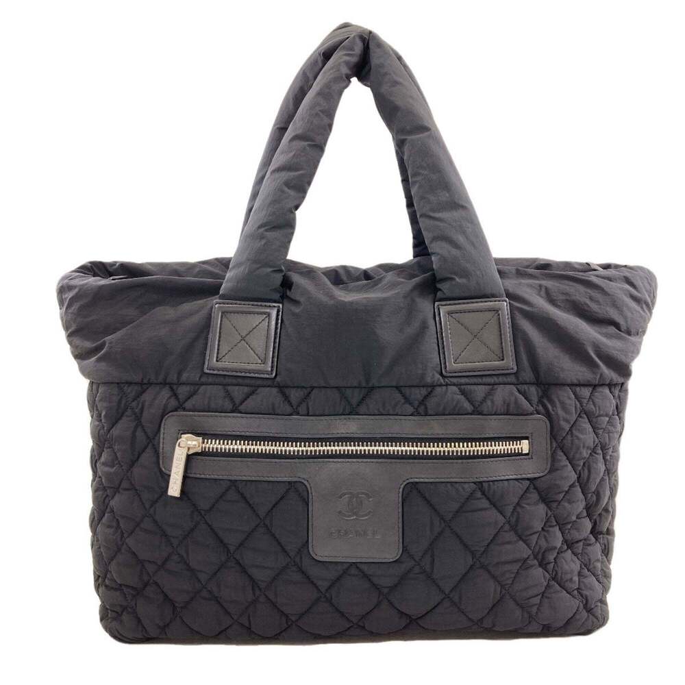 Chanel Coco Cocoon Tote Bag with Silver Hardware, Nylon Material, Women's.